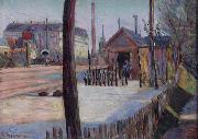 Paul Signac Railway junction near Bois-Colombes painting